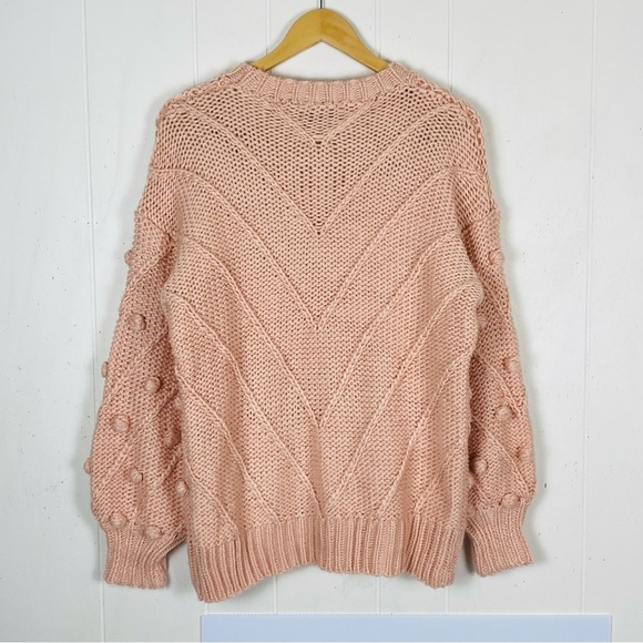 VICI Pom Pom Sweater Pink Balloon Sleeve size Small - Picture 4 of 8